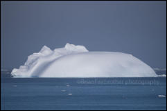 A dome iceberg near the entrance to Hope Bay in the Antarctic Sound, Antarctica.